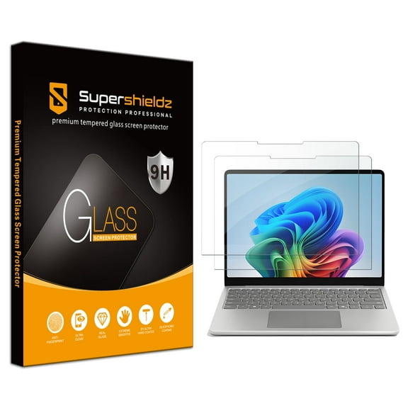(2 Pack) Supershieldz Designed for Microsoft Surface Laptop 13 inch (2025) Screen Protector, (Tempered Glass) Anti Scratch, Bubble Free