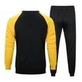 thumbnail image 4 of 2024 End-of-year Clearance! Men's 2 Piece Sweatsuits Outfits Casual Colorblock Crewneck Pullover Sweatshirt Joggers Sweatpants Set Tracksuit - Black, 4 of 8