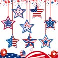 thumbnail image 4 of OutmaxHome 8pcs Independence Day Hanging Star, Star Decorations 4th of July Ornaments for Memorial Day Festival Christmas Tree Decor, 4 of 9