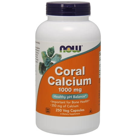 NOW Supplements, Coral Calcium 1,000 mg, Bone Health*, Healthy pH Balance*, 250 Veg