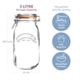 thumbnail image 2 of Frasco redondo de vidrio con tapa abatible Kilner | 3L, 2 of 6