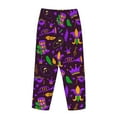 thumbnail image 3 of Lsque Mardi Gra2 Print Women's Pajama Pants, Lounge Pant - Comfortable Home Wear,Elastic Waistband, Stylish Design-Large, 3 of 9