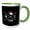 Green/White, variant on 3drose, North Carolina State Abbreviation, Statehood, and Flag Art on Black., 11oz Two-tone Blue Mug