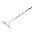 thumbnail image 4 of Garden Rake, 11 Tines Easy Assembly Versatile 56.5in Length Wide Head Rake  for Loosening Soil, 4 of 7