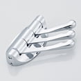 thumbnail image 3 of PTOOTP Perchero giratorio plegable de metal macizo, resistente, con brazo oscilante triple, para baño, cocina y dormitorio, estilo A (plateado)., 3 of 7