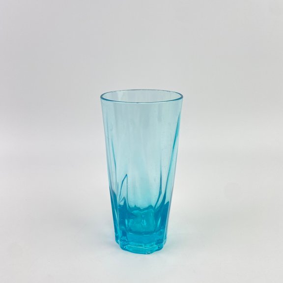 QSOYUN Unbreakable plastic drinking cup, shatterproof drinking cup, plastic glass cup, 12.85oz plastic drum cup, dishwasher safe (blue)