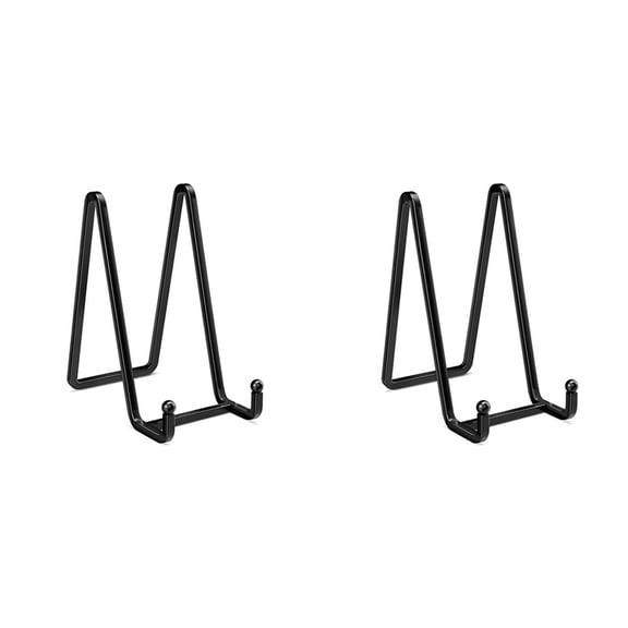 2pcs 3 Inch Plate Stands for Display Metal Frame Holder Stand Picture, Decorative Plate, Book, Photo Easel
