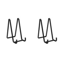 2pcs 3 Inch Plate Stands for Display Metal Frame Holder Stand Picture, Decorative Plate, Book, Photo Easel