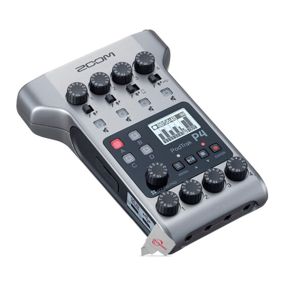 ジャンク Q3392 ZOOM PodTrak P4 Zoom PodTrak P4 Podcast Recorder - Portable Multitrack Audio