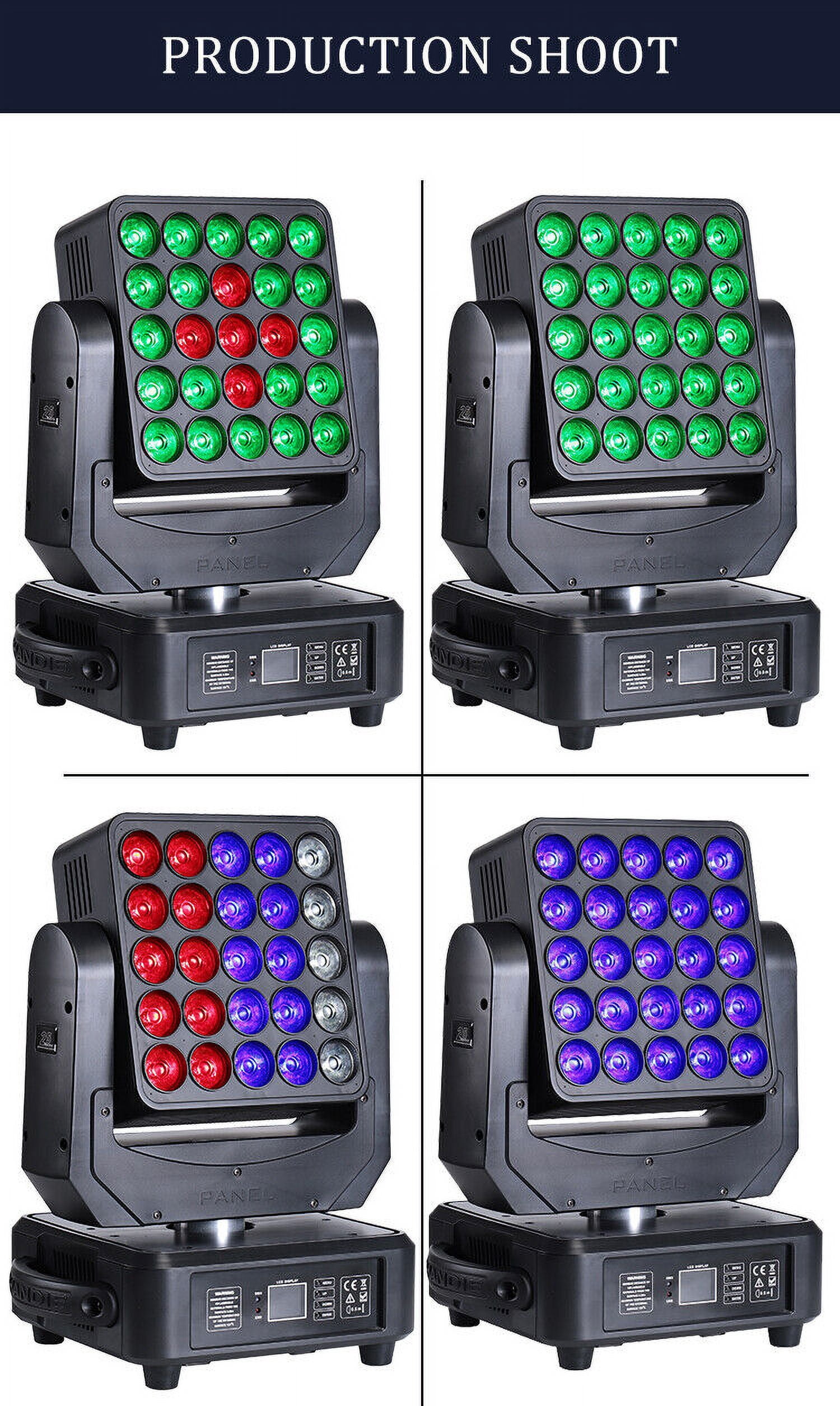 25x12W LED Matrix Lyre Beam DJ Light Blinder Stage Light 5X5 Panel Wash Effect