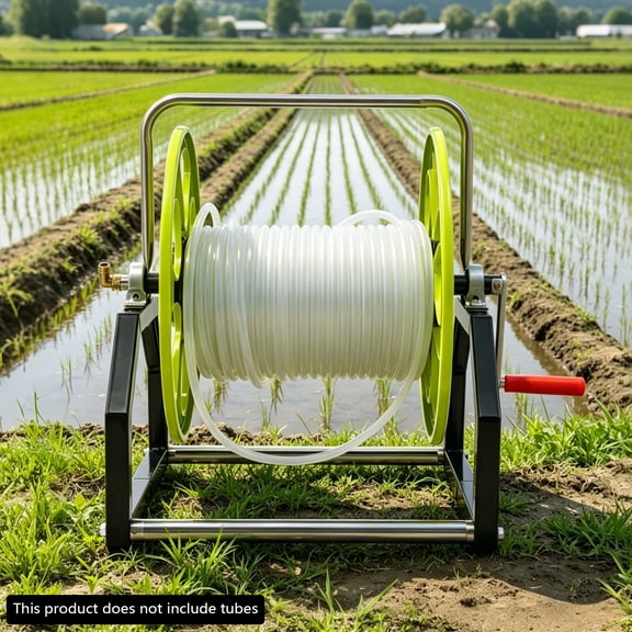 100m/328.1ft Hose Reel, Metal Garden Hose Reel, Hose Rotation Reel, Floor-mounted