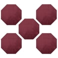 thumbnail image 1 of Furnish My Place Modern Plush Solid Cranberry Color Rug - Pets and Kids Friendly Rug, Indoor/Outdoor Mat, Area Rugs Great for Kids, Pets, Event, Living Room, Made in USA, 3' Octagon - Set of 5, 1 of 10