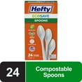 thumbnail image 3 of (2 pack) Hefty ECOSAVE Compostable Spoons, Disposable Spoon Set, 24 Count, 3 of 7