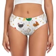 thumbnail image 1 of Fotbe Funny Chicken Calzones Estampados para Mujer – Ropa Interior de Algodón, Cómoda, Suave y Elástica-Medium, 1 of 6