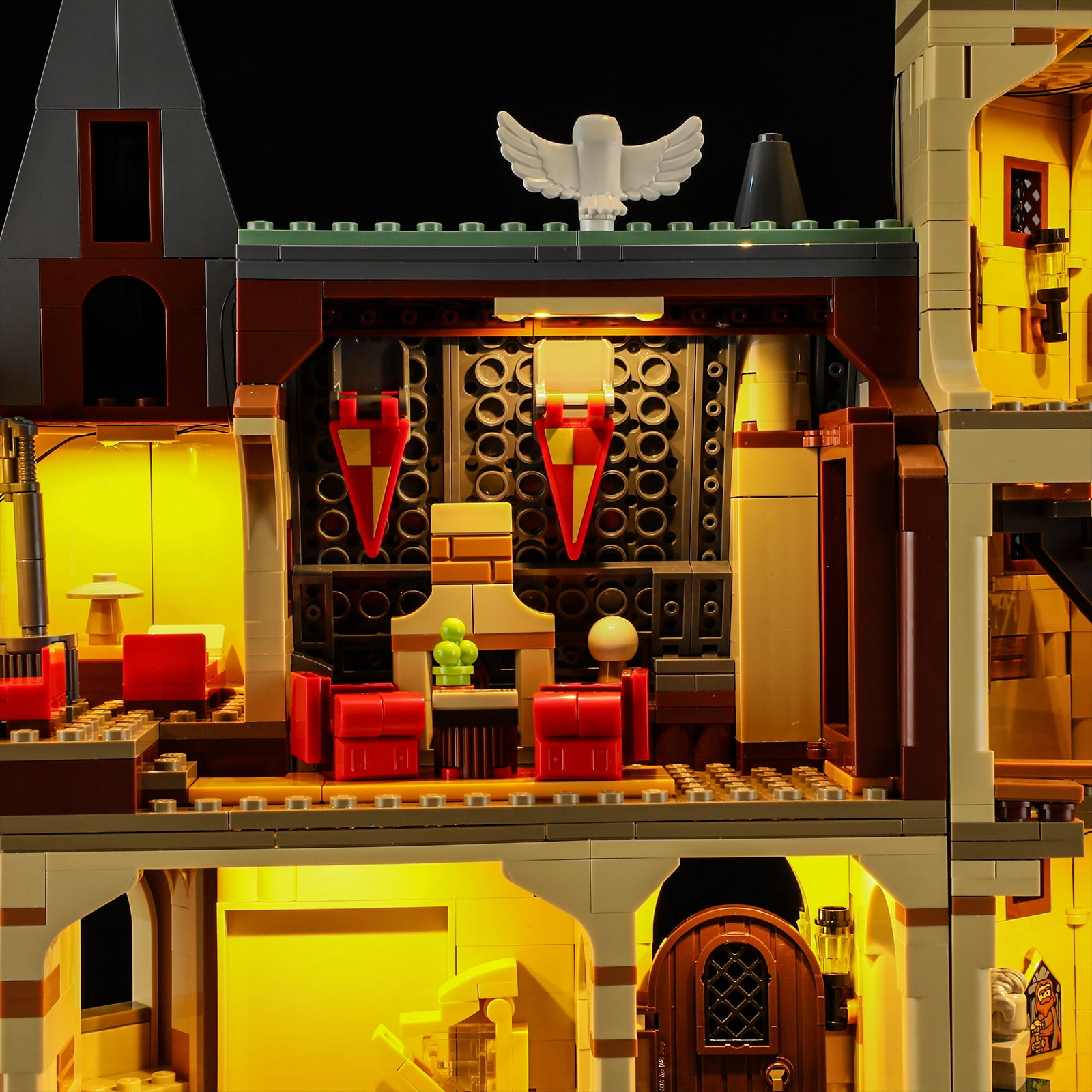 QC Ltbrcik Led Light Kit Lighting Set For Lego 76454 Hogwarts Castle The Main Tower Harry Potter Movie Building Blocks Without Lego Set