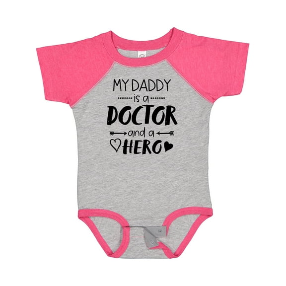 Inktastic My Daddy is a Doctor and a Hero Boys or Girls Baby Bodysuit