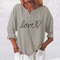 thumbnail image 1 of T-Shirt à Manches Longues pour Femmes Femmes Nouvelle Mode Imprimé Lin Col Rond Hauts Manches Longues T-Shirt Ample Hauts en Lin pour Femmes Été Hauts pour Femmes Manches Longues Femmes Hauts à Manches Longues, 1 of 6