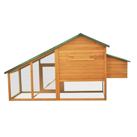 87"L 29"W 46" Deluxe Backyard Wood Chicken Coop Poultry ...