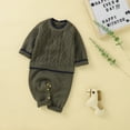 thumbnail image 5 of Sngxgn Baby Boy Romper Fall Winter Clothes Ruffle Long Sleeve Bodysuit Jumpsuit(Green,62), 5 of 9