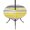 Yellow/Grey, variant on Round Outdoor Tablecloth with Umbrella Hole and Zipper, Teal Green Grey Fitted Table Cover with Elastic Edge for 36-44 Inch, Abstract Art Oil Painting Turquoise Ombre Waterproof Patio Tablecoths