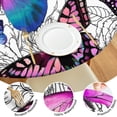 thumbnail image 4 of Purple Butterfly Rose Pattern Round Fitted Tablecloth with Elastic Edge,Dining Table Cover Waterproof,Outdoor Round Tablecloth for Camping,Dining,Indoor and Outdoor, 4 of 7