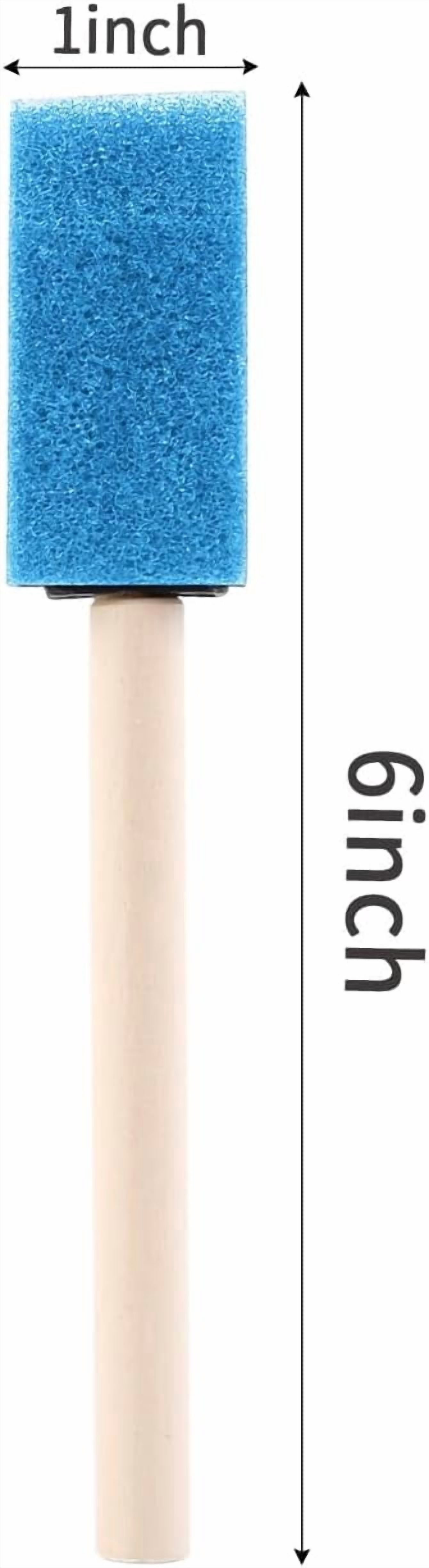 JJEAN-1" Foam Paint Brushes - 100 Pack, 1-Inch Painting Sponges - Premium Foam Brushes - Lightweight & Durable - Sponge Brush Ideal for Painting, Crafting, Acrylics, Stains, Varnishes (Blue)