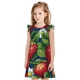 thumbnail image 1 of Fotbe Strawberry2 Vestido de Dormir para Niñas de 3 a 10 Años, Mangas Cortas, Estilo Princesa, Pijama Camisón con Mangas Voladas-Large, 1 of 6
