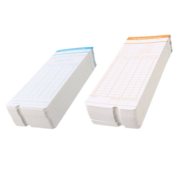 BRIGHTFUFU 200 Sheets Rectangular Record Cards for Clock Punching Employees