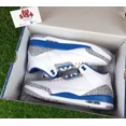 thumbnail image 1 of Ni - ke Air Jordan 3 Retro White/Blue/Grey “Wizards” 2023 Release CT8532-148 Men's Sz 11, 1 of 5
