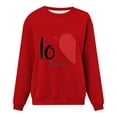 thumbnail image 4 of Baqcunre Valentine'S Day Shirts For Women 2024 Sweatshirt Cute Heart Shaped Printed Pullover Crewneck Shirt(Red XS-6XL),Long Sleeve Shirts For Women Graphic Tees Womens Fashion Womens Tops, 4 of 4