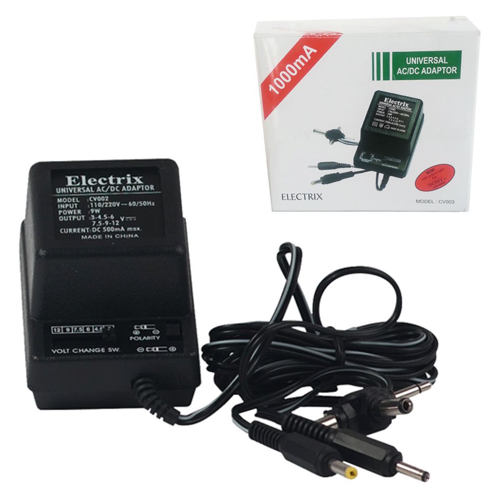 Universal AC DC Power Adapter Output 1.534.567.5912 V 1000 mA