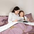 thumbnail image 5 of Homewish Floral Lotus Full Size Comforter Sets 3-Piece for Teens Boys Girls,Chic Flowers Bedding Comforter Set,Oriental Style Lightweight Bedding Sets,Ultra Soft Home Decor,Reversible, 5 of 8