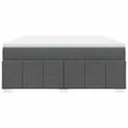 thumbnail image 2 of vidaXL Box Spring Bed with Mattress Dark Grey California King Fabric, 2 of 5