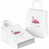 BagDream 25Pcs Paper Gift Bags with Handles Flamingo Heavy Duty Paper Bags, Shop