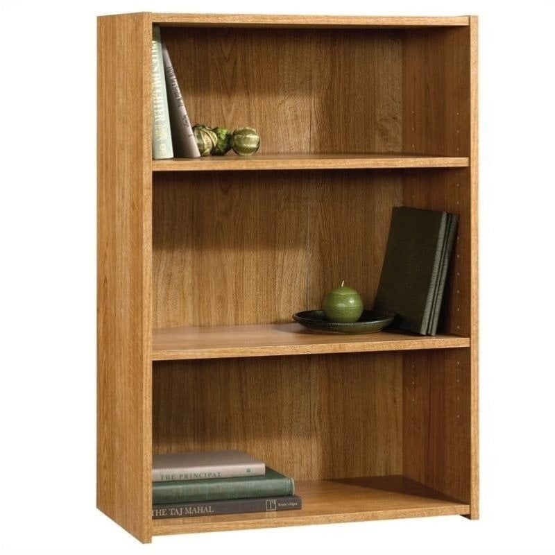 Pemberly Row 3 Shelf Bookcase in Highland Oak Finish