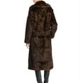 thumbnail image 2 of UNREAL FUR Women's Vegan Fur The Long Mac Coat, Brown, Small, 2 of 2