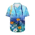 thumbnail image 5 of ZCFZJW Cute Summer Tops for Men Big and Tall Regular Fit Casual Floral Pattern Print Summer Beach Hawaiian Shirts Trendy Button Down Graphic Tees Shirt Multicolor XXXXXL, 5 of 5