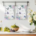 thumbnail image 3 of Watercolor Flowers Kitchen Towels Set of 3, Spring Butterflies Floral Gray Wood Absorbent Dish Towels for Kitchen, Microfiber Hand Towel, Quick Drying Tea Towel for Cleaning Decorative Dishcloths, 3 of 7