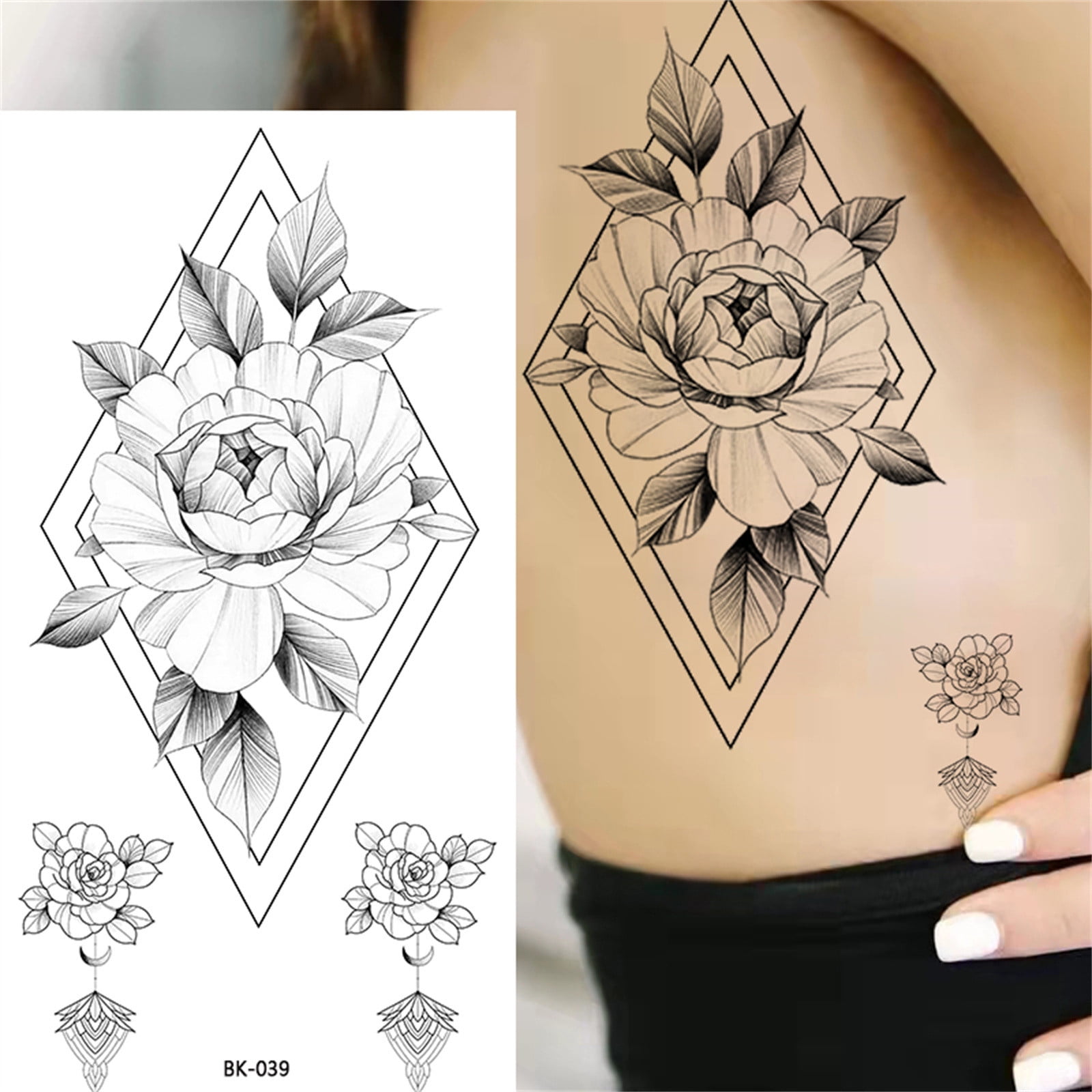 Diy Geometric Flower Temporary Tattoos Sticker Fake Jewelry Decoration  Tattoos Decal For Women Body Art Arm Tatoo For Party Show  Temporary  Tattoos  AliExpress