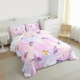 thumbnail image 2 of Manfei Cute Unicorn Full Size Comforter Sets,Colorful Dessert Macaron Bedding Comforter Set,Magic Animal Bedding Sets For Girls Kids,Super Cozy Room Decor Reversible,3-Piece, 2 of 7