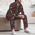 thumbnail image 7 of Pofeuu Red Chili Print Men's Long Sleeve Pajama Set Pijamas Para Hombres Pijamas Para Hombres Mens Pajamas Set-XX-Large, 7 of 7