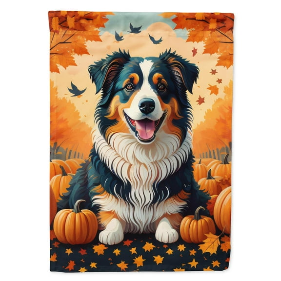 Carolines Treasures DAC1009CHF 40 x 28 in. Australian Shepherd Terrier Fall House Flag