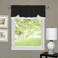 thumbnail image 2 of Darcy Two-Tone Rod Pocket Window Curtain Valance with Pick-Up Accents, Home D?cor for Any Room, Black, 2 of 3