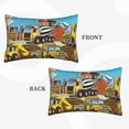 thumbnail image 2 of Gukieu Different Construction Site Vehicles Print Plush Pillow Cover, Hidden Zipper Pillow Protector without Pillow Core, Suitable for Bedroom, Office, Car Decoration-14"x20", 2 of 6