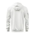 thumbnail image 5 of Dresfit Tactical Hoodies for Men Hooded Big and Tall Pullover Long Sleeve Fleece Workout Sweatshirts Fall Winter Multi Pockets Lined Zipper Sweatshirt White L, 5 of 9