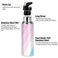 thumbnail image 3 of Yayeee 33oz Insulated Water Bottle Double Wall Stainless Steel with Flip Straw Lid, Pink Gradient, 3 of 7