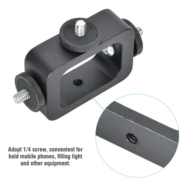 Akozon Soporte para Teléfono Celular 3 en 1 Cuadrado 1/4 Pulgada Tornillo Adaptador de Montaje para Teléfono Móvil Soporte de Luz de Relleno para Accesorios de Fotografía ANGGREK Otros