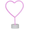 thumbnail image 3 of Northlight LED Heart Neon Table Light- 11.5" - Pink, 3 of 8