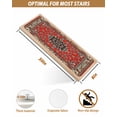 thumbnail image 4 of Stair Treads for Wooden Steps, Red Bohemian Peel and Stick Stair Treads with Adhesive, Boho Flower Abstract Modern Retro Art Non Slip Indoor Stairs Runner Rugs Mats for Elders Dogs 8"x30"10PCS, 4 of 7