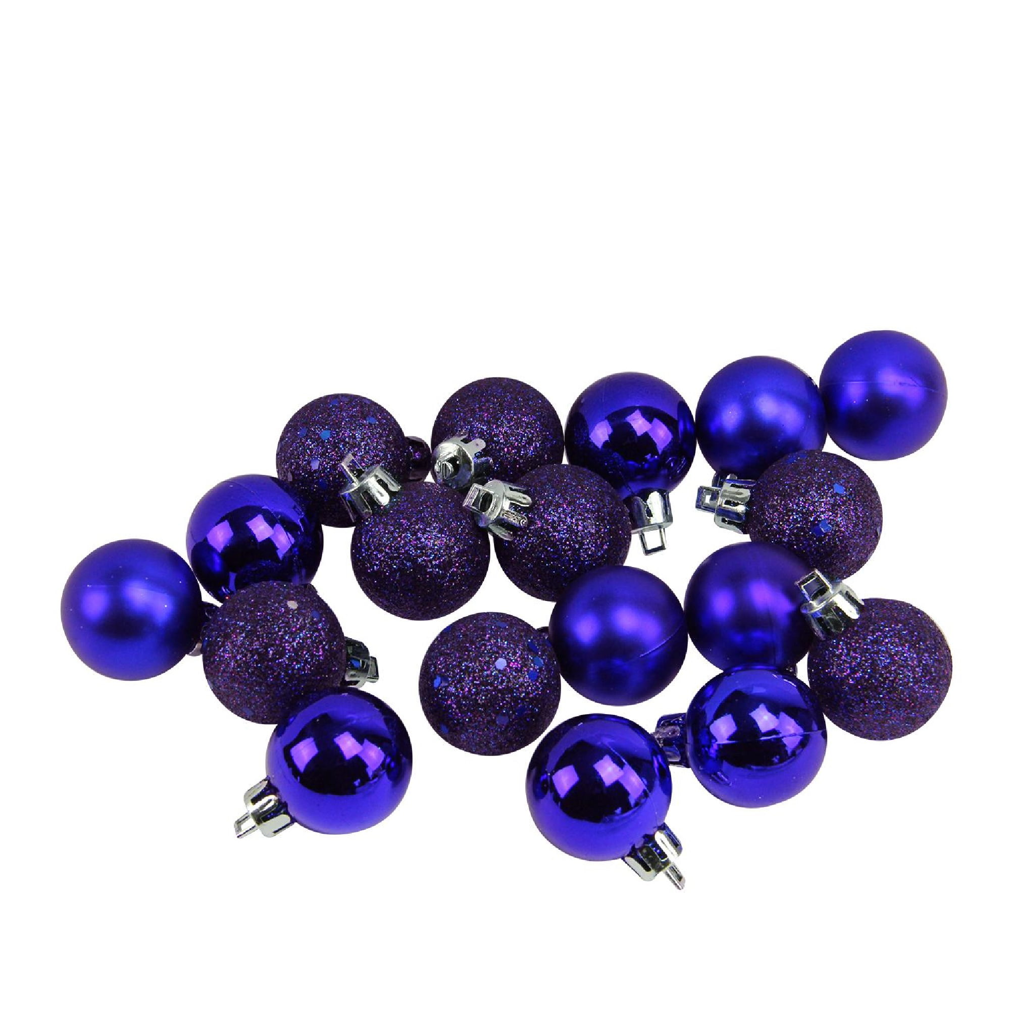 Set of 4 Purple Matte Glass Ball Christmas Ornaments 4 Inches 